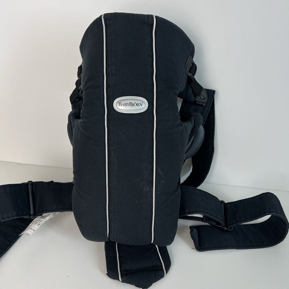 Baby Bjorn Carrier Original All Cotton Black Front Carrier Infants 8-25 lbs